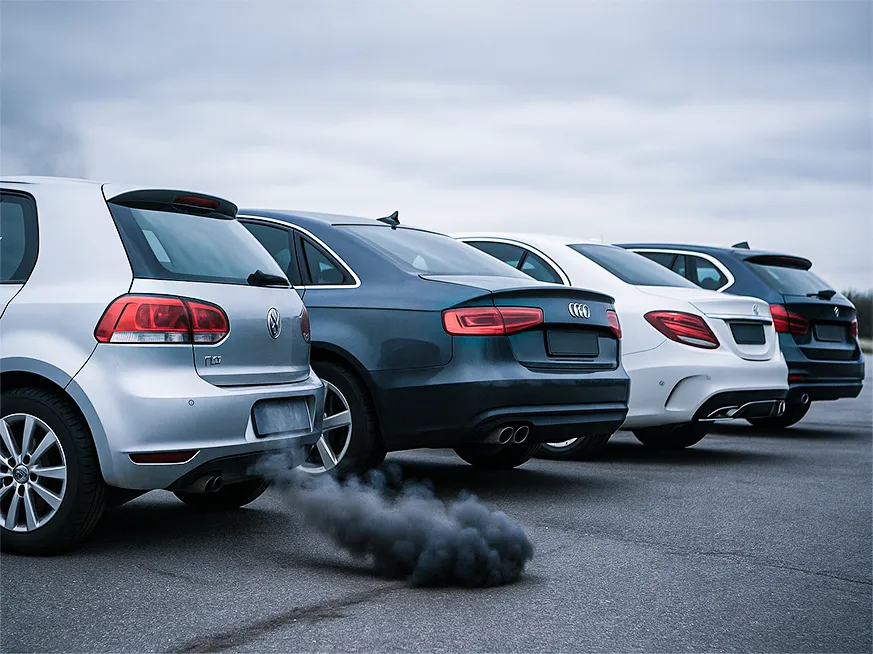 Betroffene Fahrzeuge der Hersteller VW, Audi, Mercedes & BMW